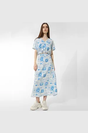 ONLY Light Blue Printed Co-ord Set Skirt