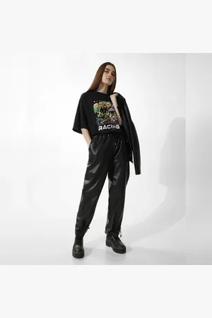ONLY Black Printed Oversized T-shirt