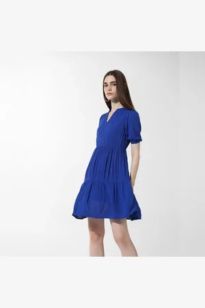 ONLY Blue V-Neck Dress
