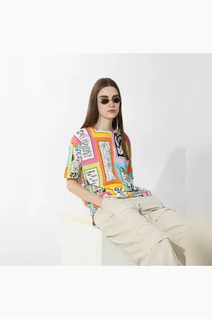ONLY Green Printed Oversized T-shirt
