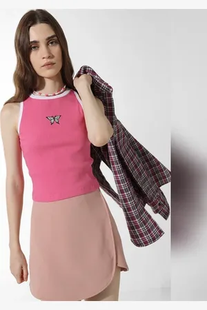ONLY Pink Ribbed Vest Top