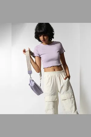 ONLY Purple Cropped T-shirt