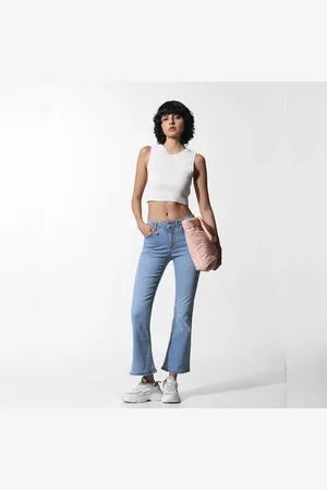 ONLY Light Blue Mid Rise Flared Jeans