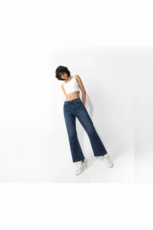 ONLY Dark Blue High Rise Paola Flared Jeans