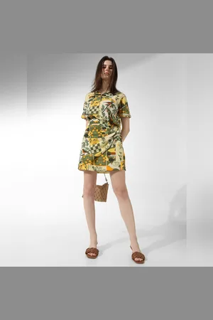 ONLY Yellow Printed Co-ord Set Skirt