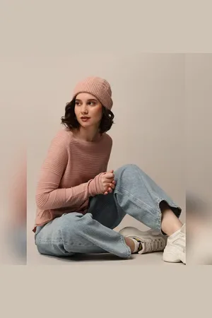 ONLY Pink Structured Knit Pullover
