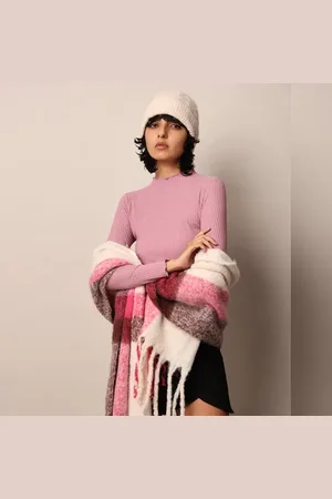 ONLY Lilac Red Rib-Knit Top