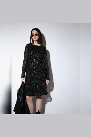 ONLY Black Sequin Detail Dress
