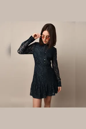 ONLY Dark Blue Lace Mini Dress