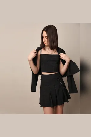 ONLY Black Co-ord Set Crop Top