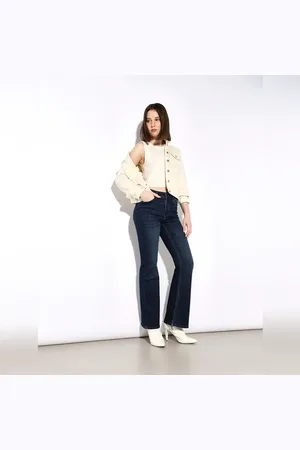 ONLY Dark Blue High Rise Flared Jeans