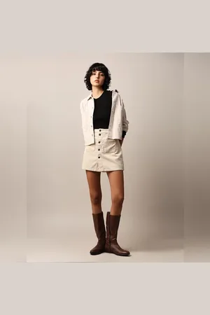 ONLY Beige Corduroy Skirt
