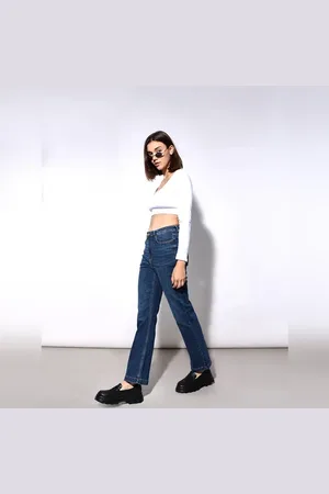 ONLY Blue High Rise Paola Flared Jeans