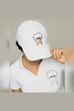 ONLY KETNIPZ White Embroidered Twill Cap