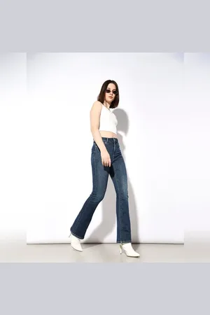 ONLY Dark Blue High Rise Flared Jeans