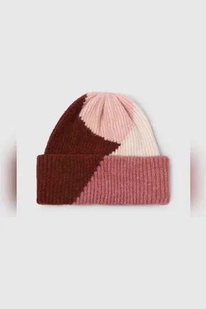 ONLY Pink Colourblocked Knitted Beanie