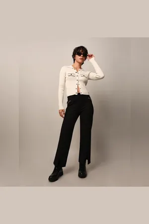 ONLY Black Slit Hem Leggings