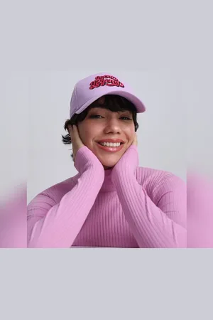 ONLY Purple Embroidered Twill Cap