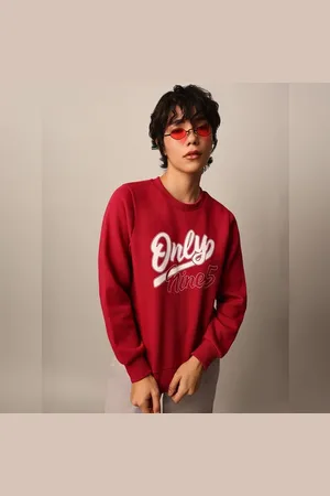 ONLY Dark Red Printed Sweatshirt