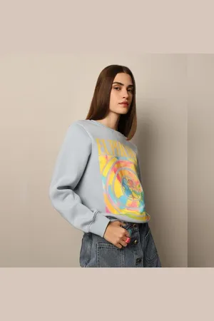 ONLY LIGHT BLUE PRINTED SWEATSHIRT