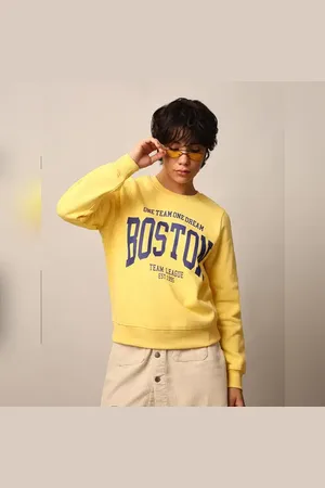 ONLY Yellow Printed Sweatshirt