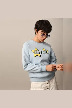 ONLY Blue Printed Sweatshirt