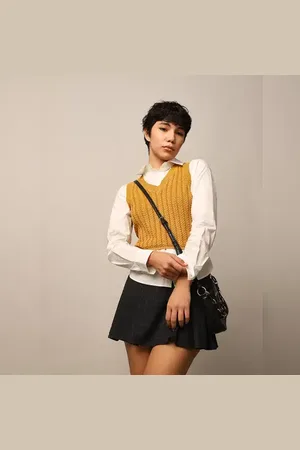 ONLY Mustard Sweater Vest