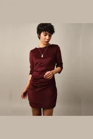 ONLY Red Velour Short Dress