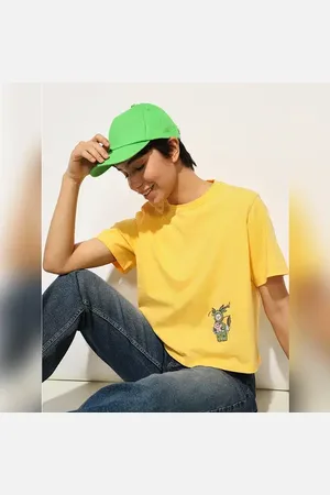 ONLY Yellow Applique Boxy Fit T-shirt