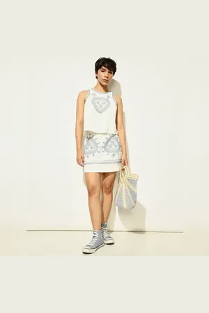 ONLY White Embroidered Co-ord Set Skirt