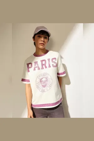 ONLY White Cotton Varsity T-shirt