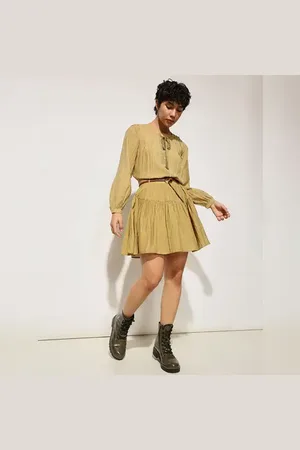 ONLY Brown Seersucker Co-ord Set Skirt