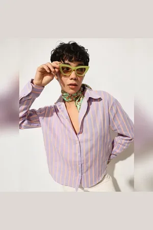 ONLY Lavender Striped Shirt