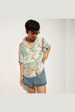 ONLY Multi-Colour Printed Viscose Shirt