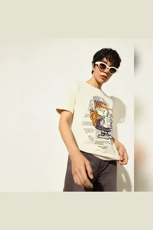 ONLY Beige Printed T-Shirt