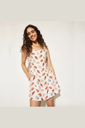 ONLY Off-White Sea Shells Print Dress