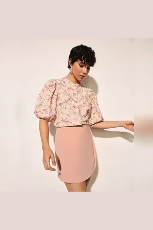 ONLY Pink Floral Puff Sleeves Top