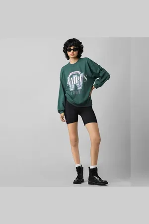 ONLY Green Graphic Print Sweatshirt