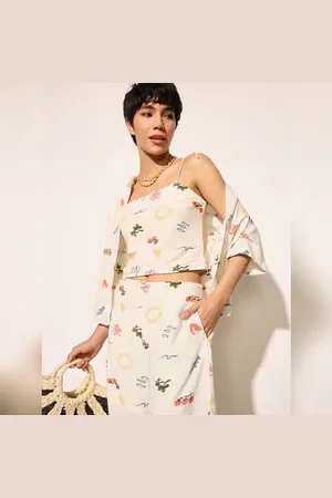 ONLY White Printed Strappy Top