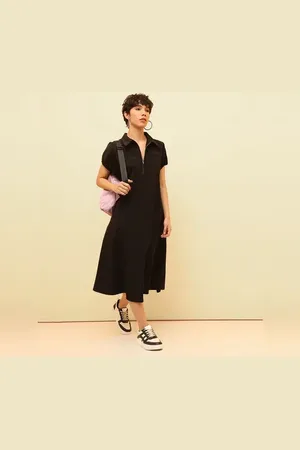 ONLY Black Parachute Midi Dress