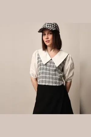 ONLY White Tweed Top