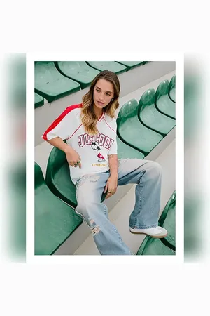 ONLY White Peanuts Varsity T-Shirt