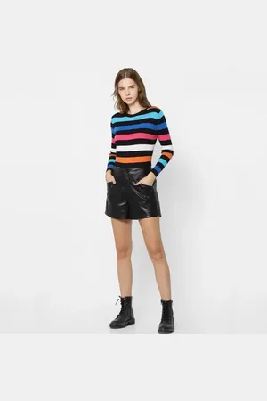 ONLY Blue Striped Knit Top