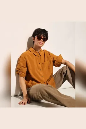 ONLY Brown Boxy Fit Shirt
