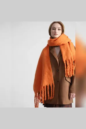 ONLY Orange Brushed Scarf