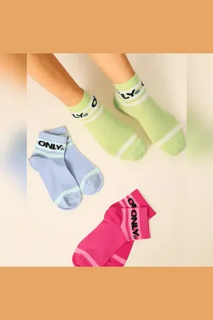 ONLY Pack Of 3 Ankle Length Socks