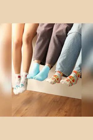 ONLY Pack Of 3 Printed Ankle Length Socks
