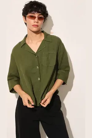 ONLY Green Boxy Fit Shirt