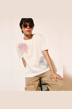 ONLY White Embroidered Cotton T-shirt