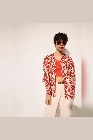 ONLY Rust Red Printed Shirt